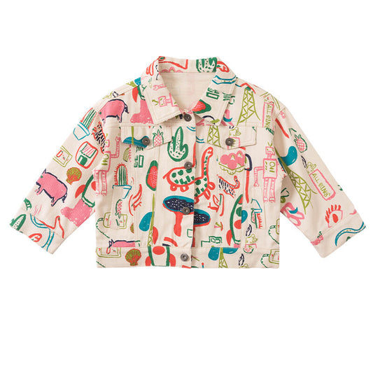 Girl Art Cream Jacket - Pre-Order